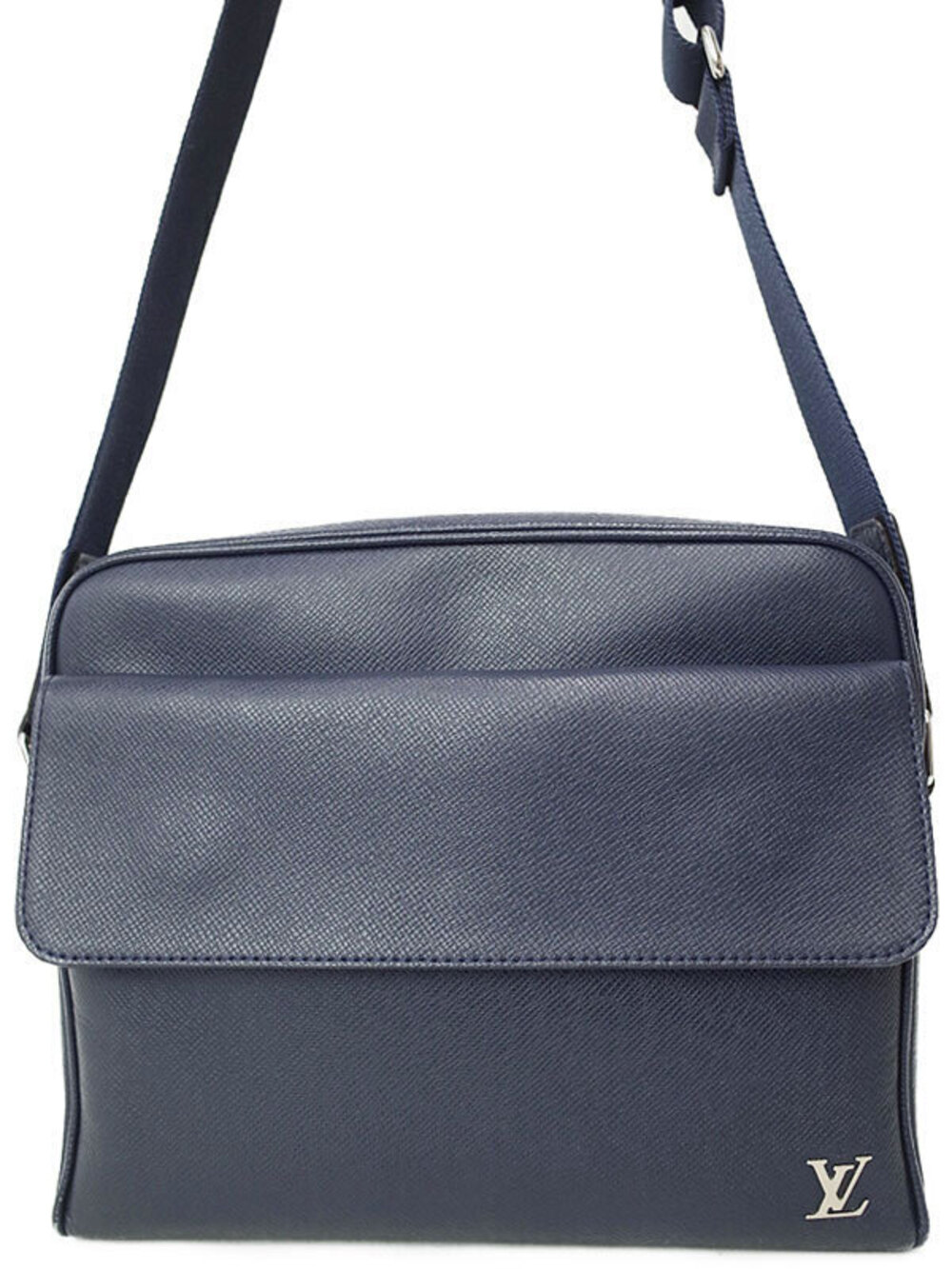 Louis Vuitton Taiga Alex Messenger Crossbody Bag Leather Blue